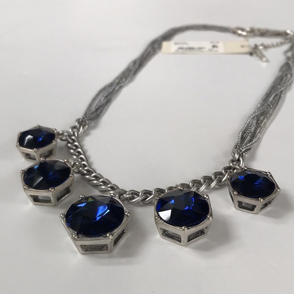 New Kenneth Cole New York Blue Stones Necklace - Picture 4 of 5